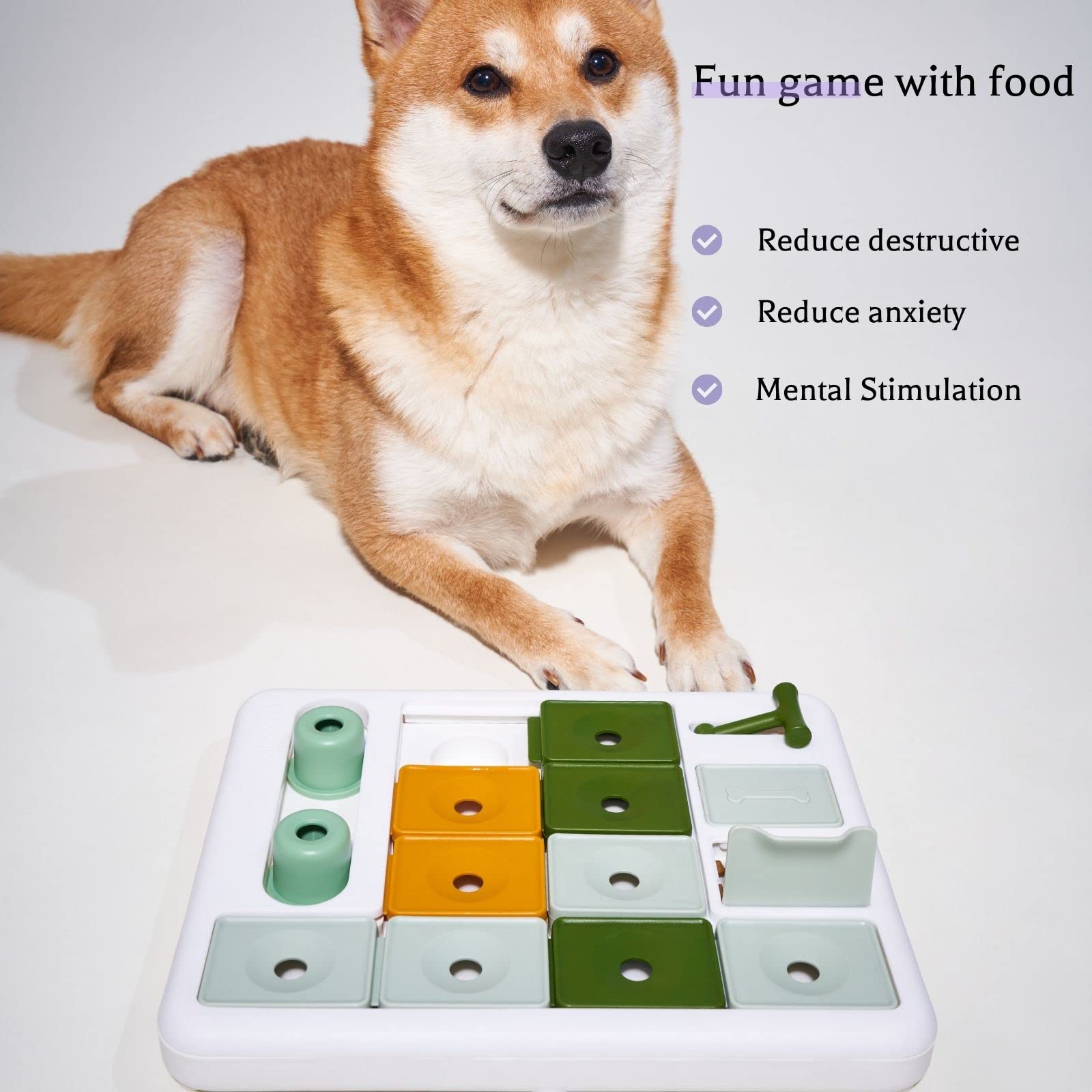 Barkwhiz Dog Puzzle Toy 3 Levels, Mental stimulating for Boredom Toy