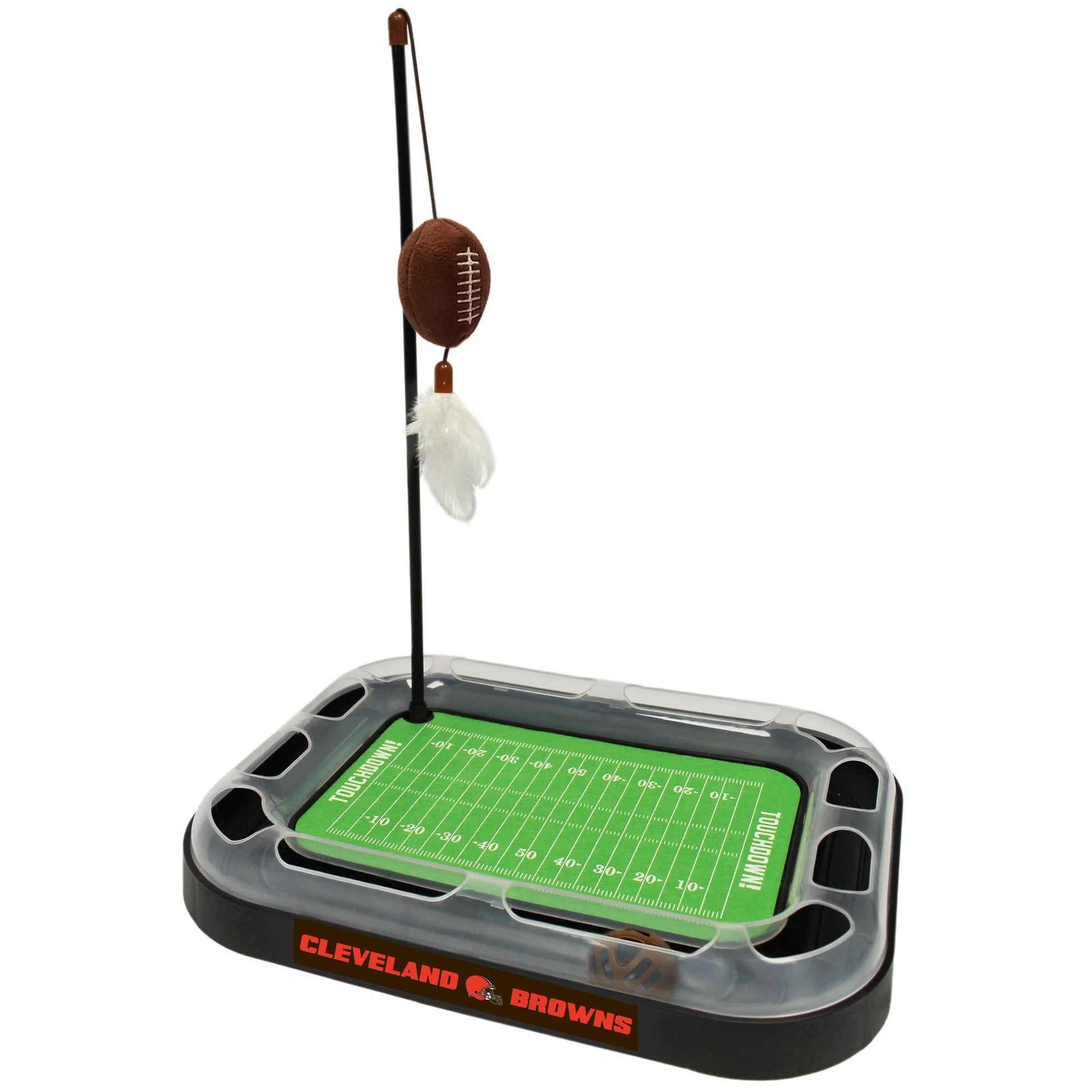 Pets First Cat Toy NFL CLEVELAND BROWNS FOOTBALL FIELD CAT Catnip