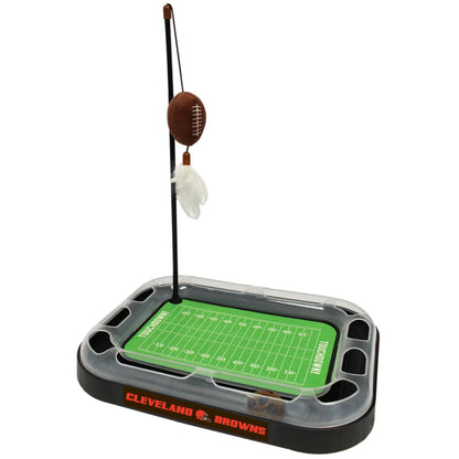 Pets First Cat Toy NFL CLEVELAND BROWNS FOOTBALL FIELD CAT Catnip