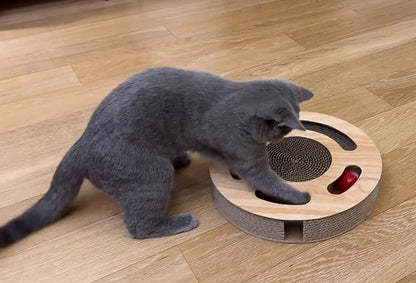 MIAOXSEN Cat Toy with Sturdy Scratching Pads and 2 Jingly Balls