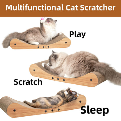 Nekosan Cat Scratcher Cardboard Bed, 27.5" Extra Large Cat Scratch Bed