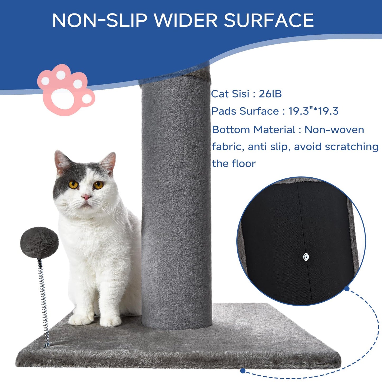 Cat Craft Cat Scratching Post Carpet Scratching Post 41" for Scratcher