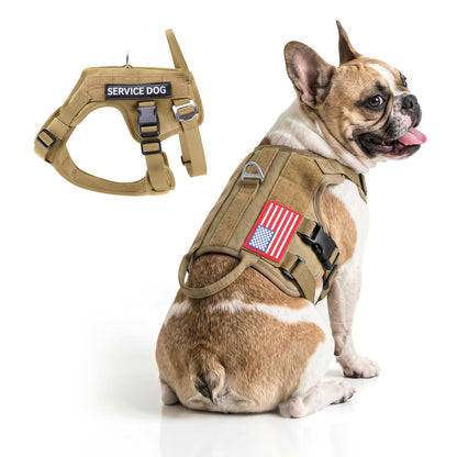 FAYOGOO Tactical Dog Harness for Small and Medium Breed Mesh Harness