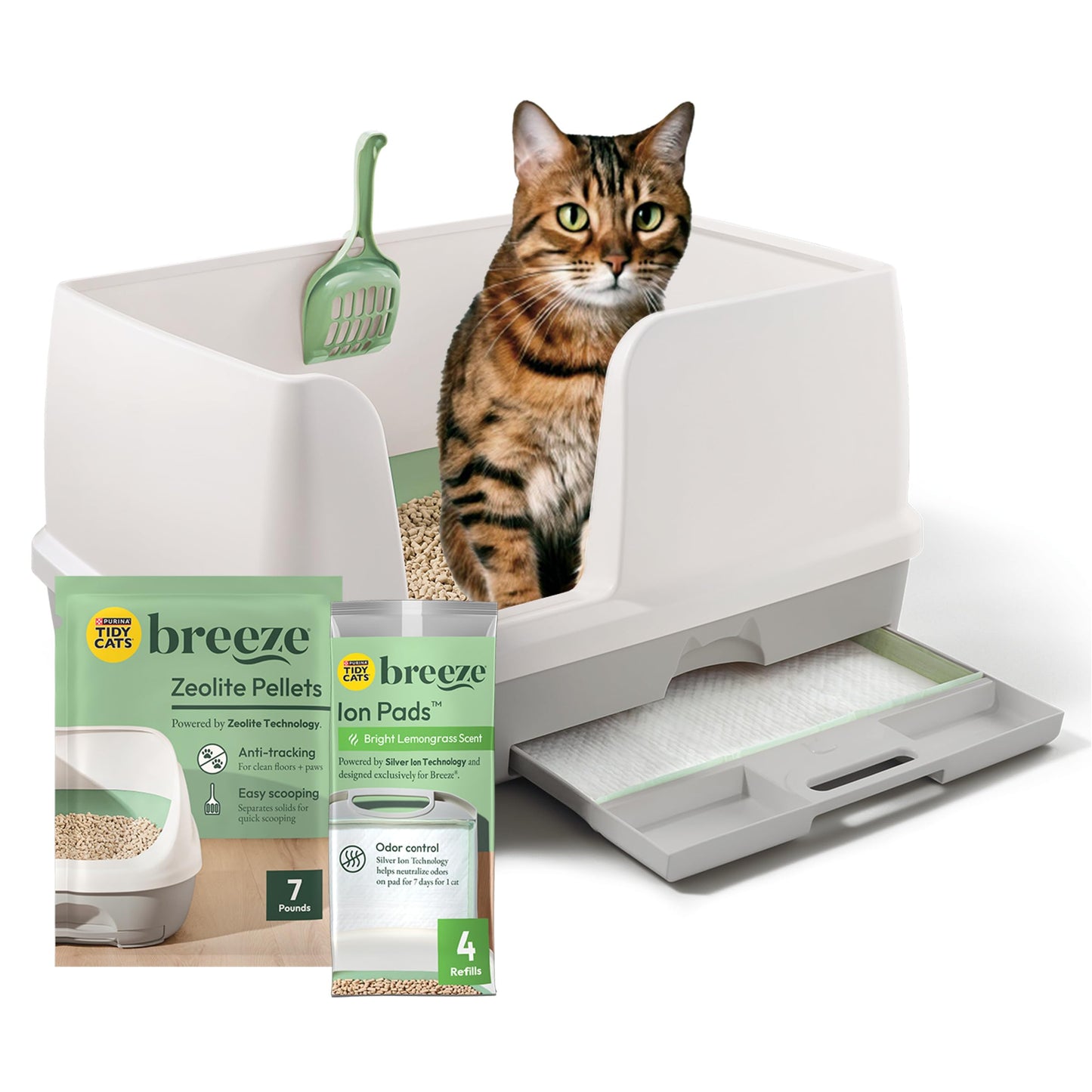 Purina Tidy Cats Litter System, Non-Clumping, Breeze XL Odor Box