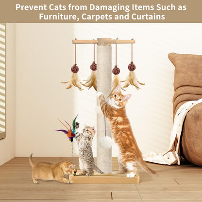 Cat Scratching Post, Sisal, Scratcher Tree Tower for Indoor Tower