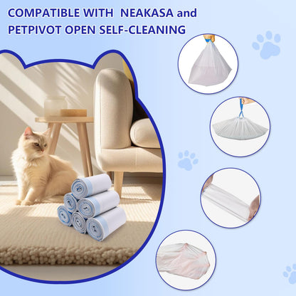 120 Count Cat Litter Box Bags for Neakasa and PetPivot Open Box