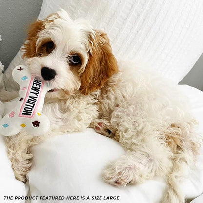 Haute Diggity Dog Chewy Vuiton Bones Plush Squeaky Dog Toys
