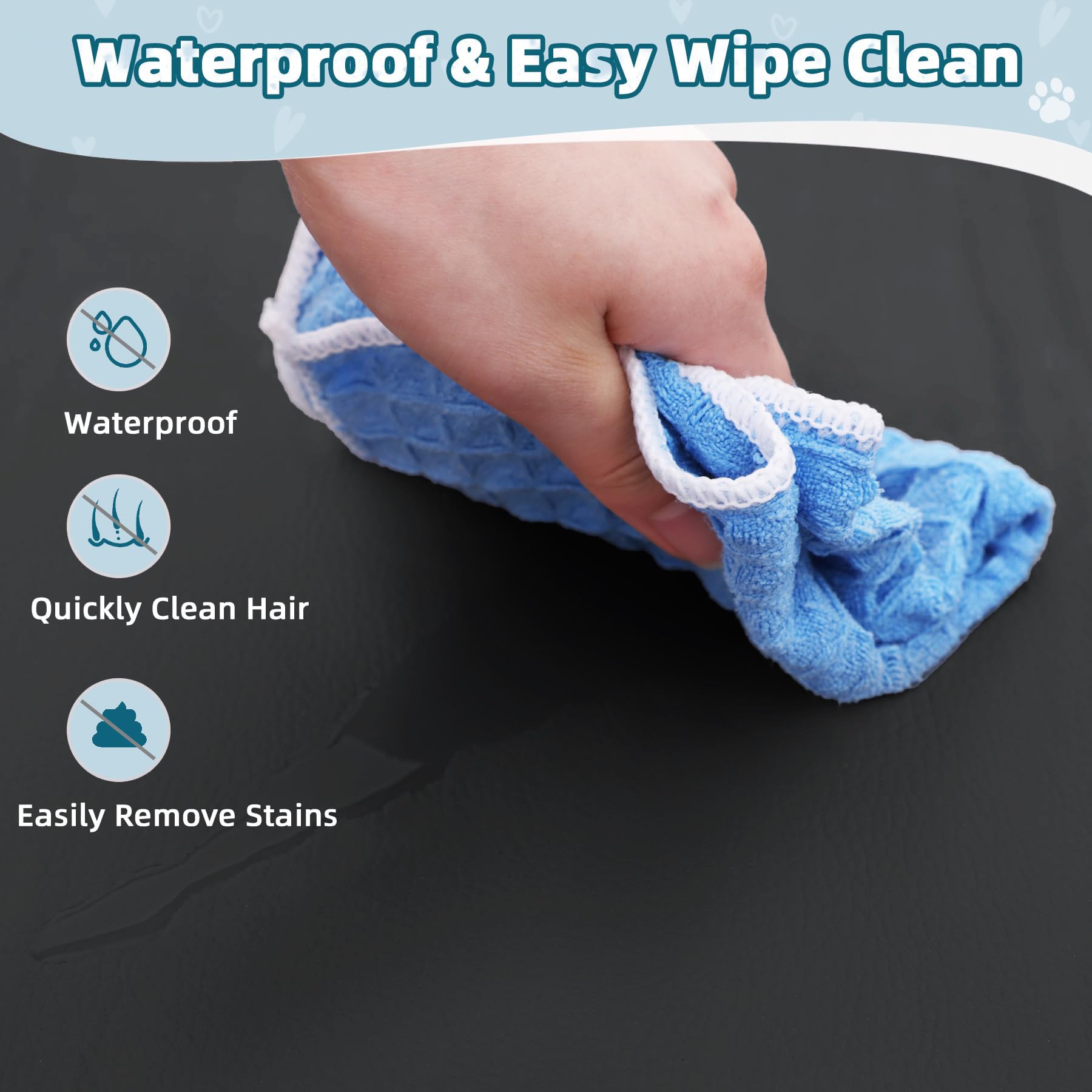 WAYIMPRESS Extra Large Dog Crate Pad Bed, Waterproof Pet Bed