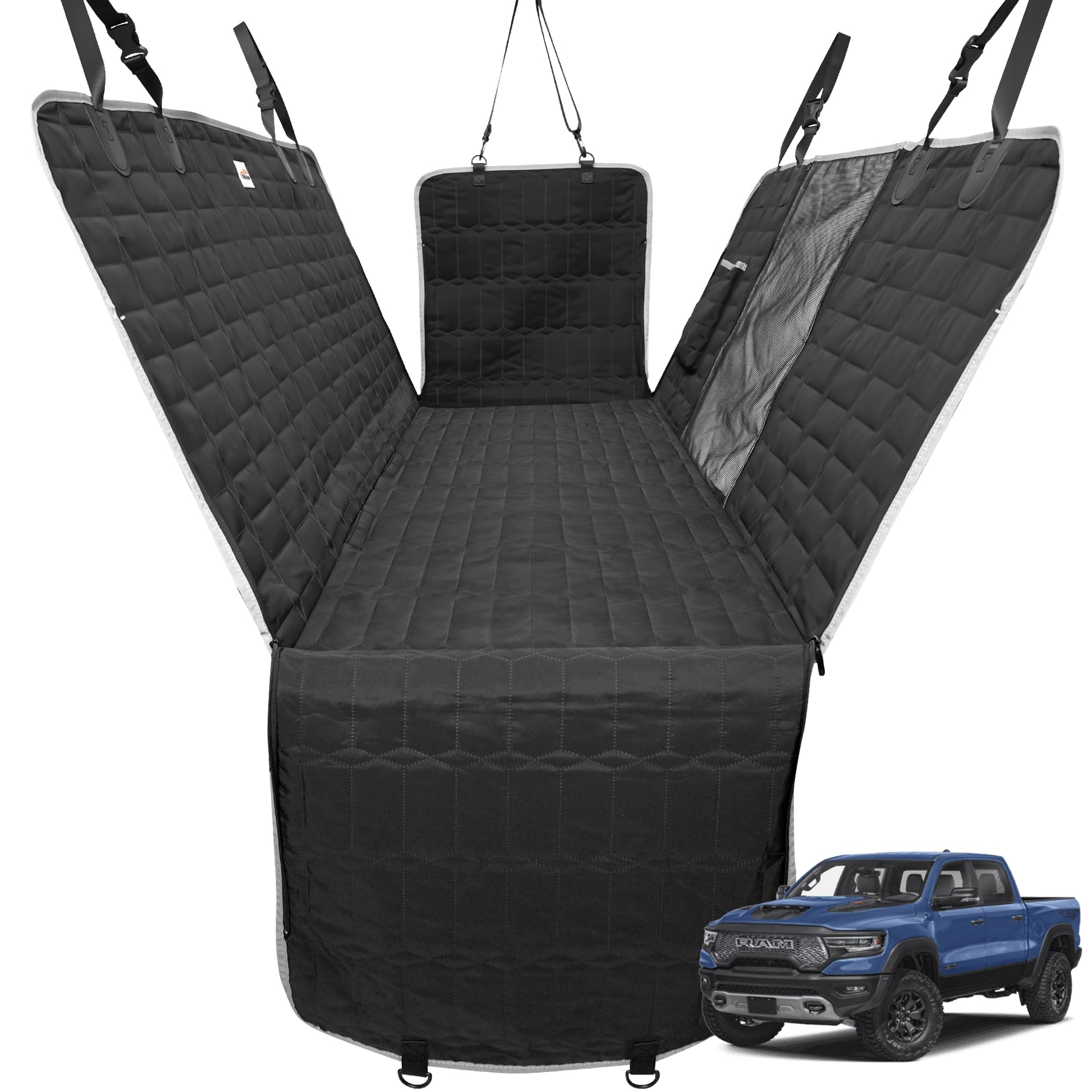 Reliadura Dog Hammock for Truck,Dog Car Seat Cover for Back Seat