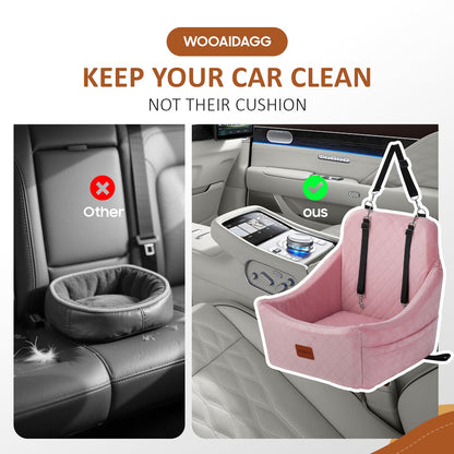WOOAIDAGG Dog Car Seat for Medium Dogs, Pet Travel Bed with Seat Seat