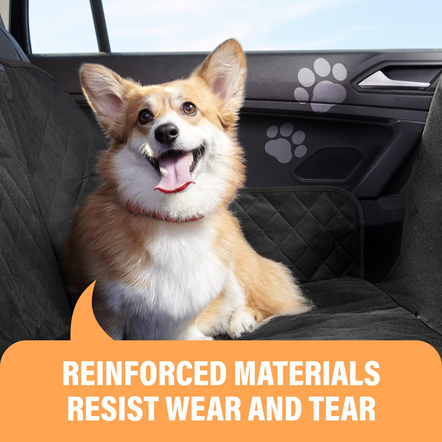 Active Pets Dog Car Seat Cover for Back Seat, Waterproof Pet Hammock
