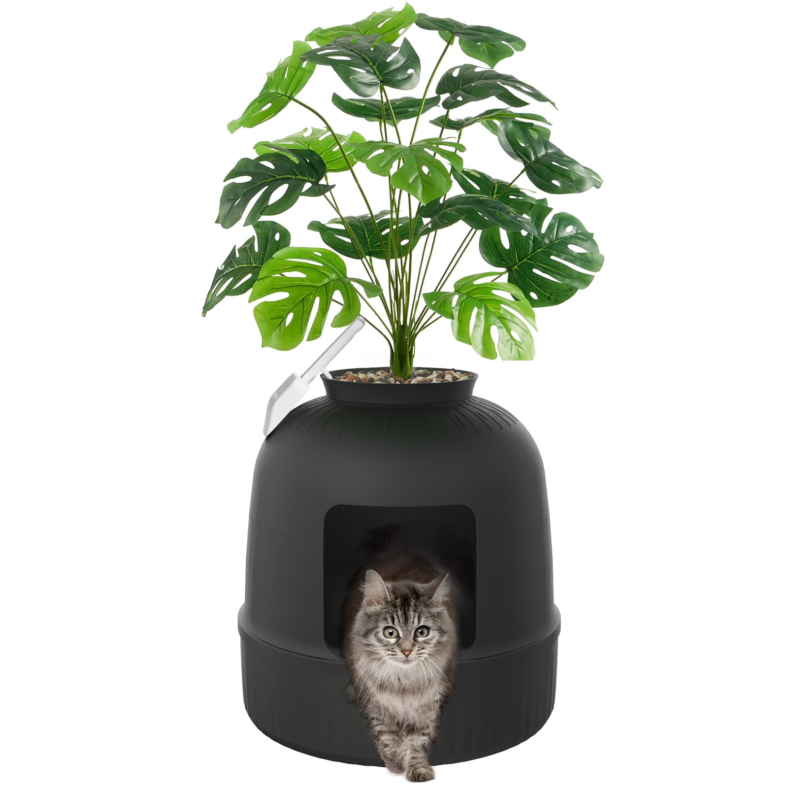 Lifewit Cat Litter Box, Hidden Enclosure Litter Tray with Odor Tray