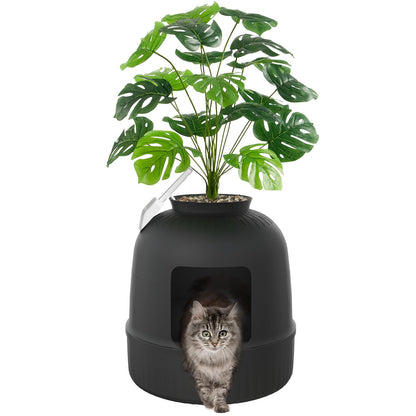 Lifewit Cat Litter Box, Hidden Enclosure Litter Tray with Odor Tray