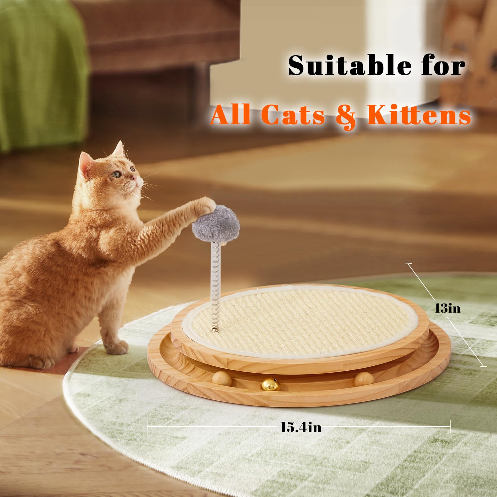 LMUGOOS Cat Scratcher, Cat Natural Sisal Scratching Pad, Kitten Pad