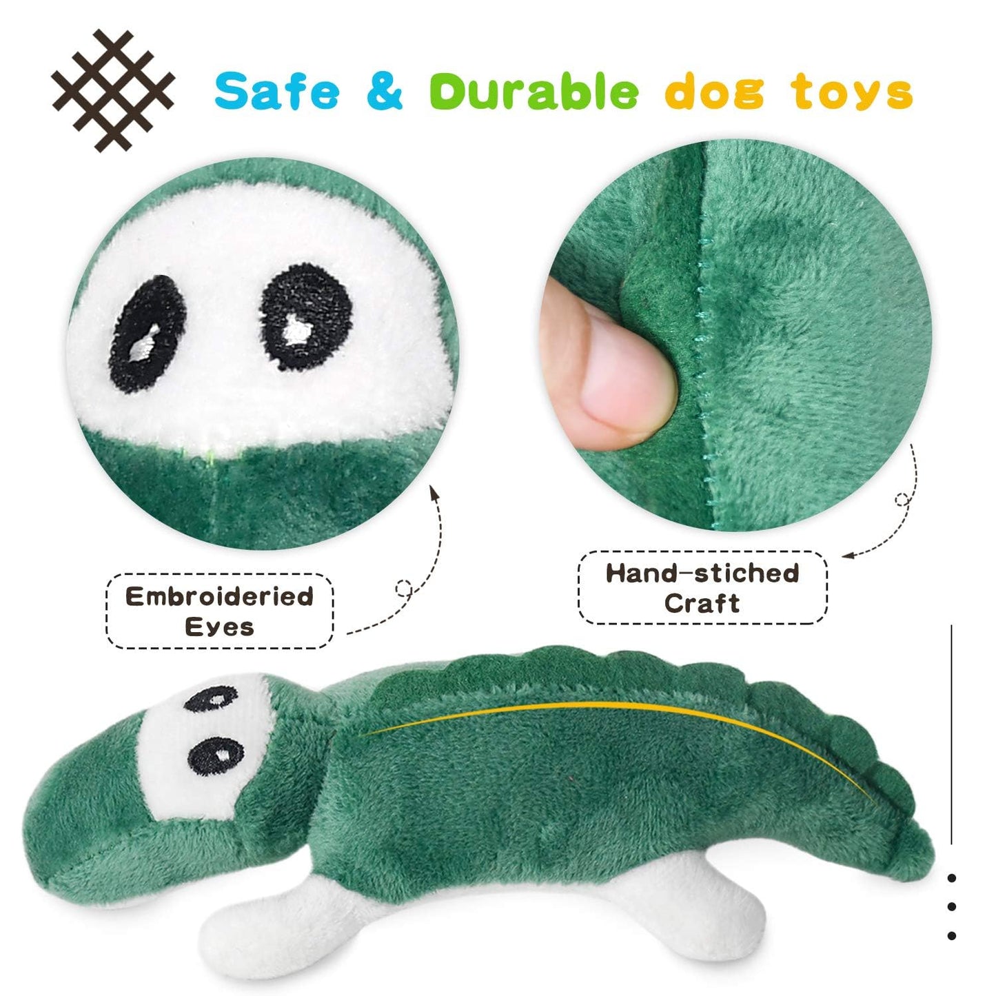 LEGEND SANDY Squeaky Dog Toys for Puppy Small Medium Dogs, Plush