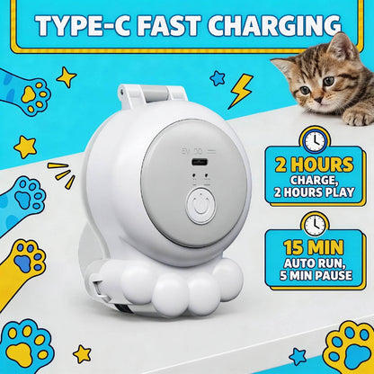 HAPPYCODE 2-in-1 Electric Cat Wand Rechargeable Auto Indoor Toy