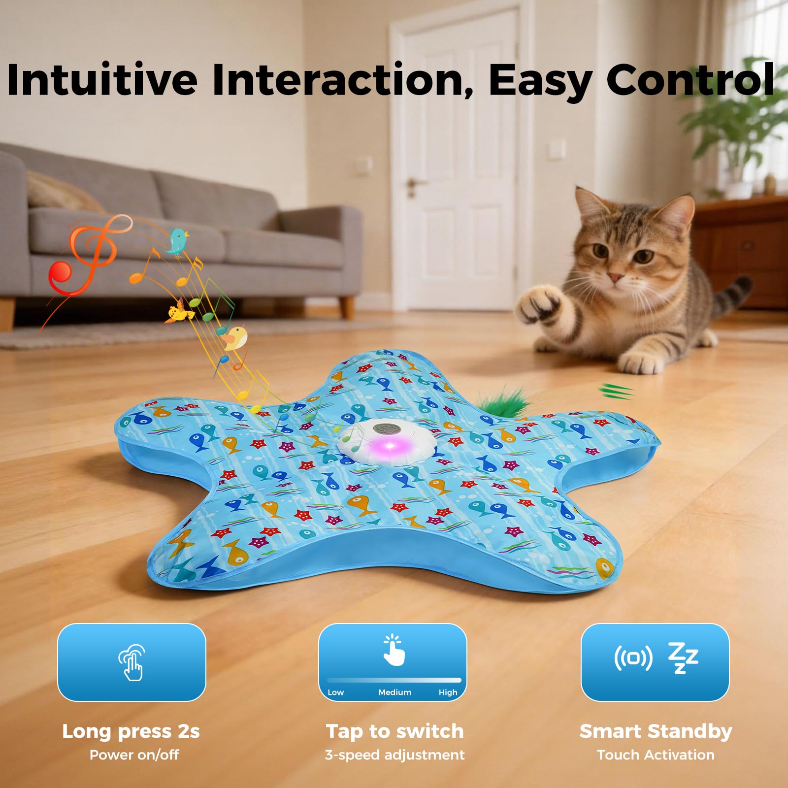 Duckart Interactive Cat Toy Hide and Seek Automatic Cat Toy