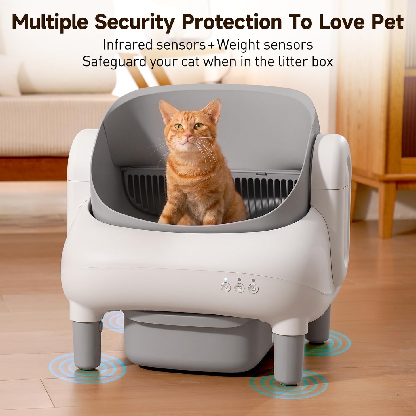 Hazrela Automatic Cat Litter Box,Self Cleaning Litter Box for Box