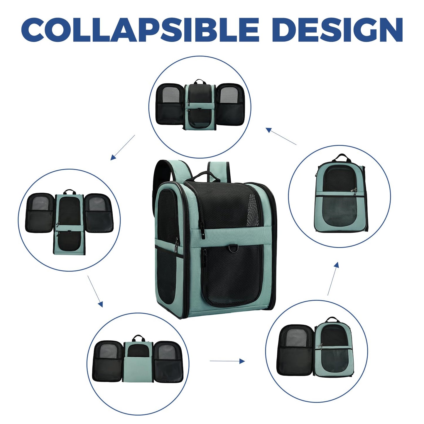 Apollo Walker Dog Cat Carrier Backpack for 4- Pets Ventilated Carrier
