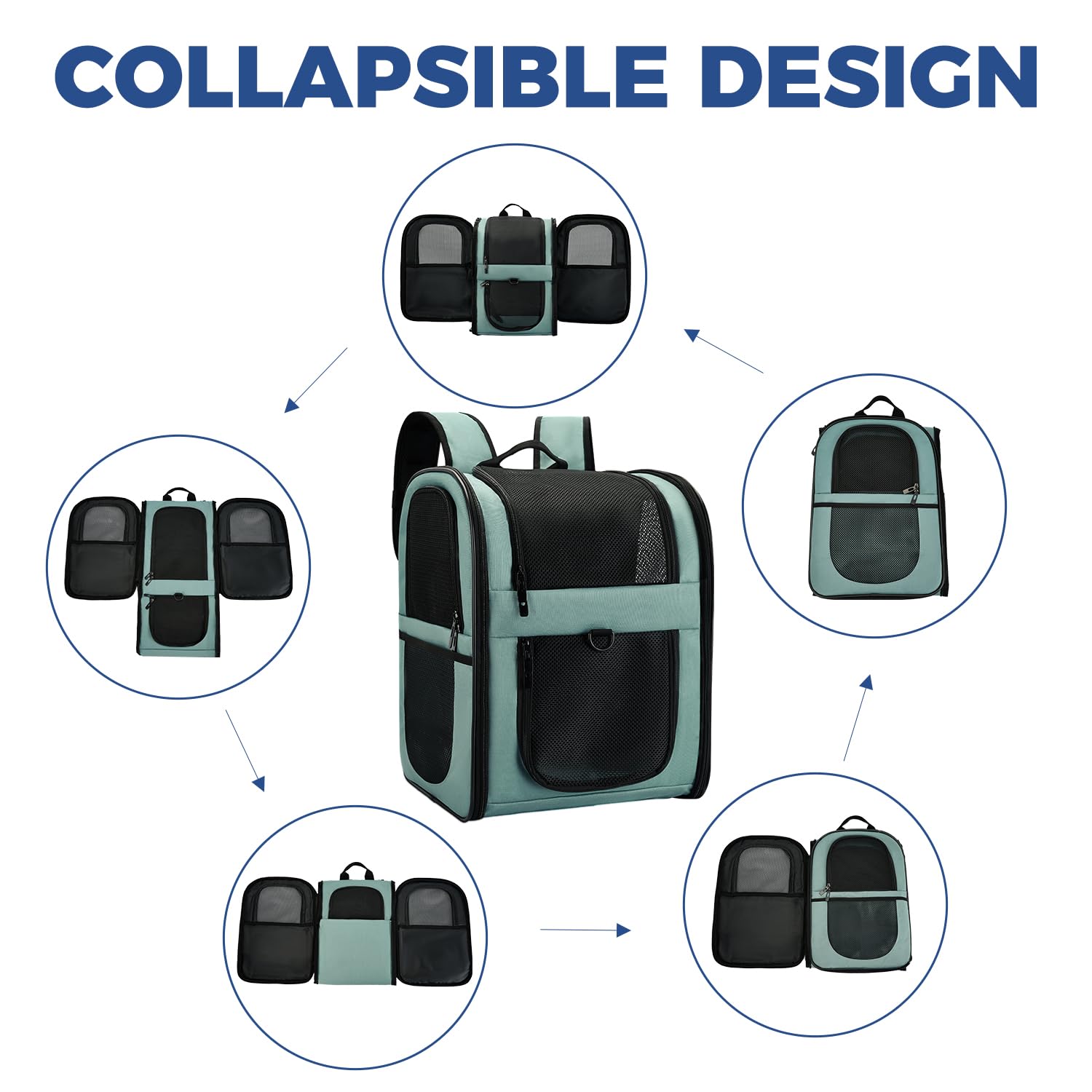 Apollo Walker Dog Cat Carrier Backpack for 4- Pets Ventilated Carrier