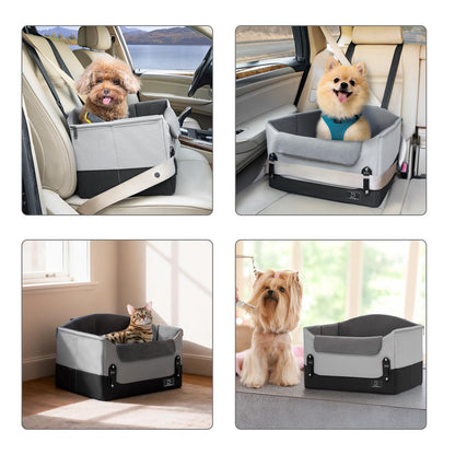 A 4 Pet Dog Car Seats for Small Dogs Under Safety Travel Booster Seat