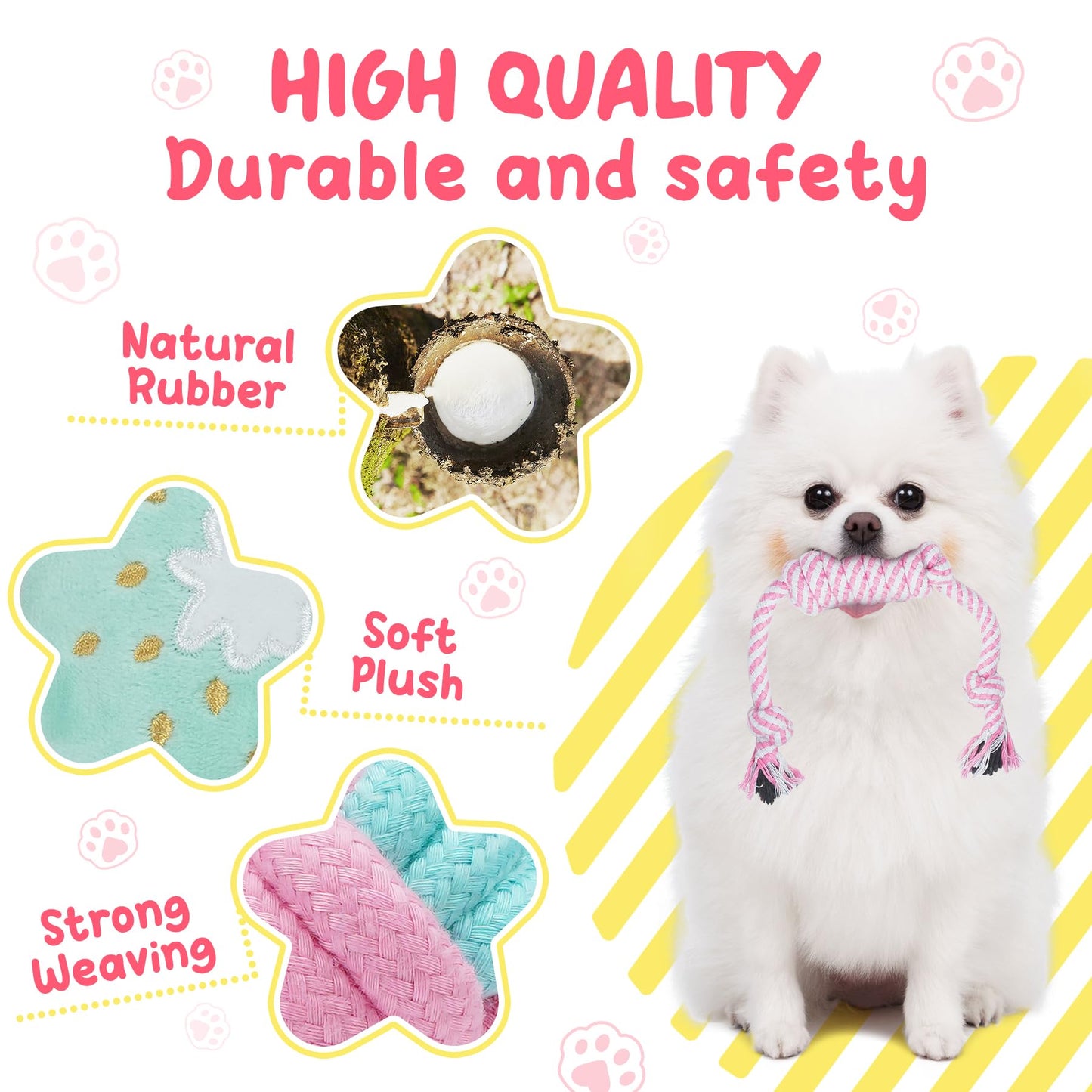 XIUGOAL Puppy Toys for Boredom 23 Pack Puppy Chew Toys for Chew
