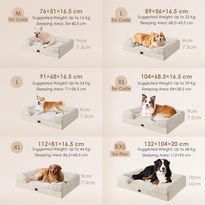EHEYCIGA Orthopedic Dog Bed for Medium Dogs, Waterproof Memory Bed