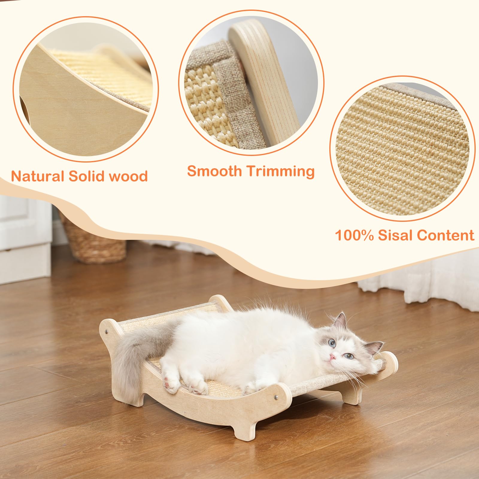 UUig Cat Scratcher Sisal Cat Scratching Bed Cat Scratch Scratcher