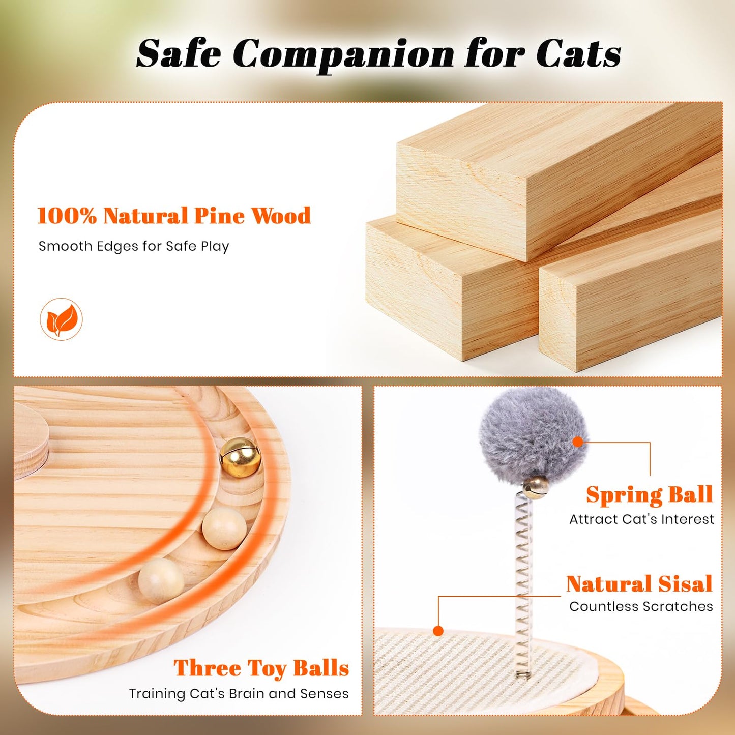 LMUGOOS Cat Scratcher, Cat Natural Sisal Scratching Pad, Kitten Pad