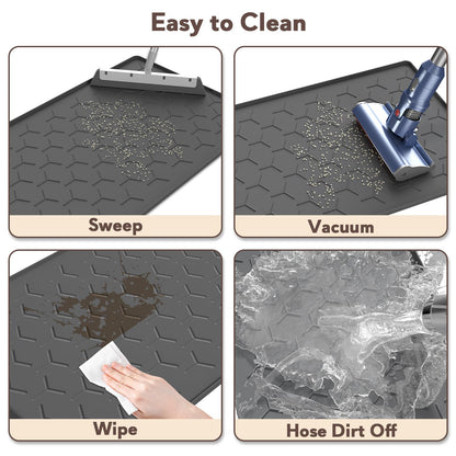 Garoopion Cat Litter Box Mat, Silicone Kitty Litter Mat, 24" X 16" Mat