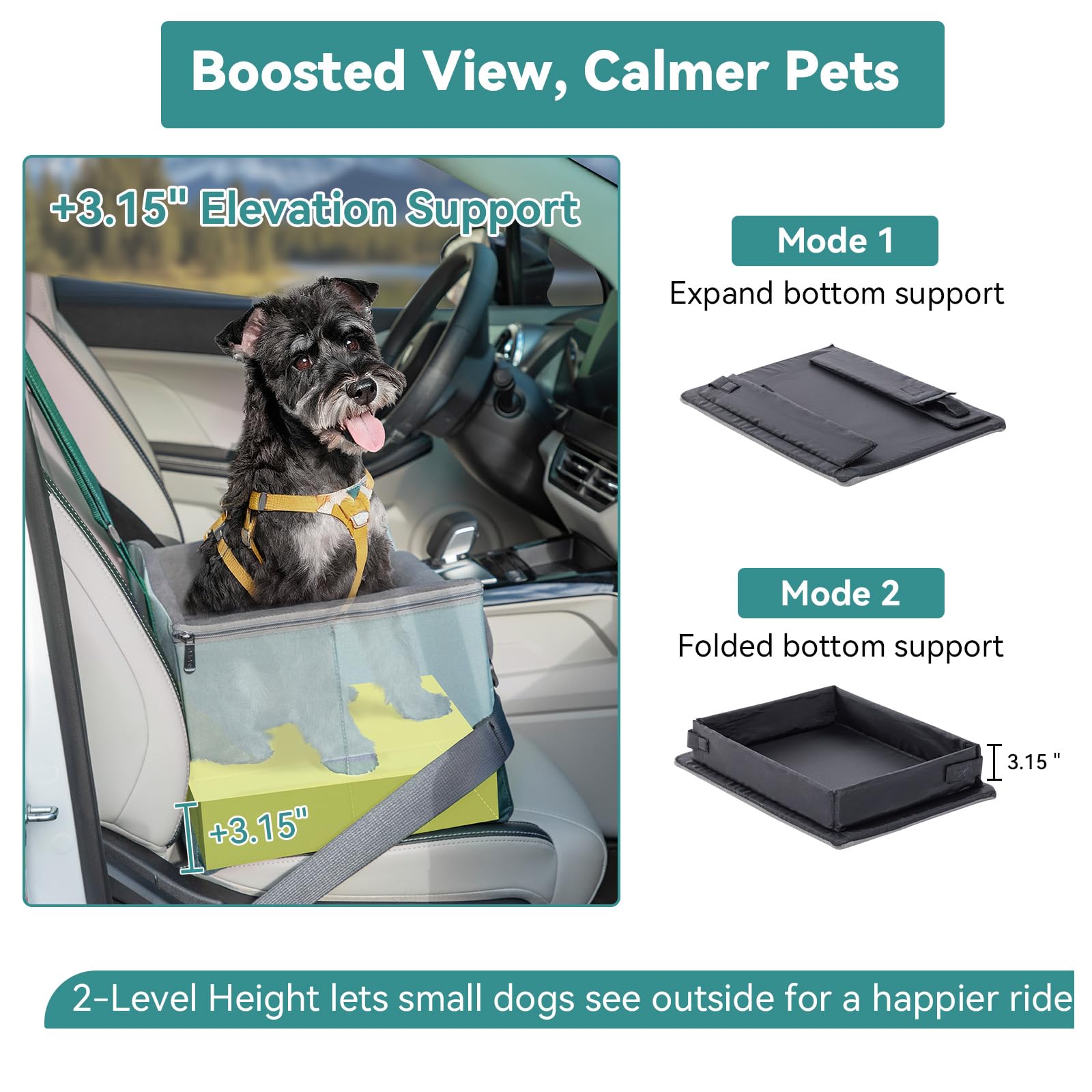 A4Pet Small Dog Car Seat for Small Dogs Dog Booster Car Seat
