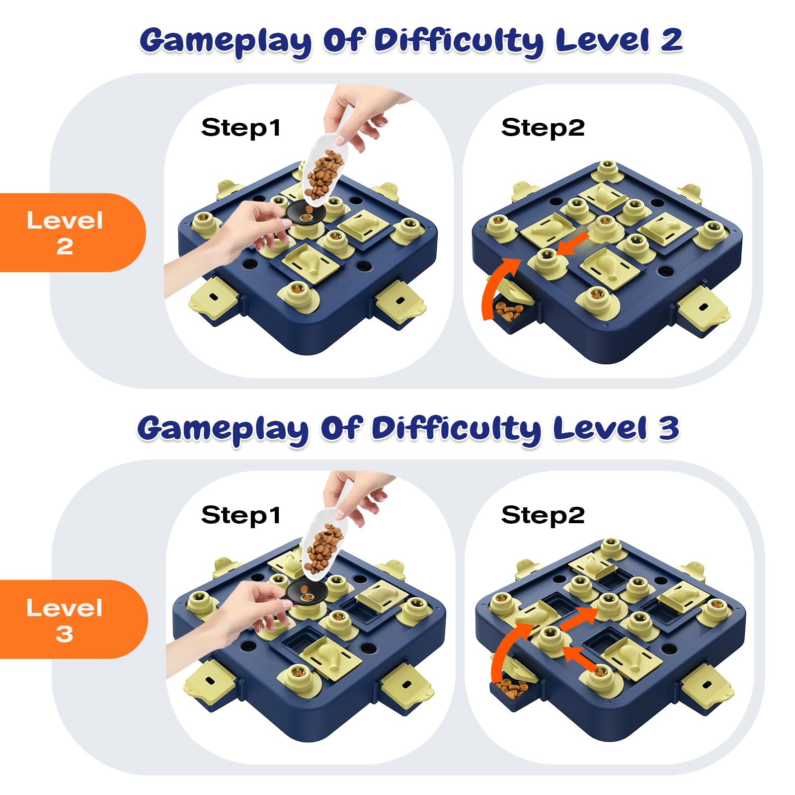 KADTC Dog Chess Puzzle Toy, Large Size, 3 Levels of Step-by-Step Toys