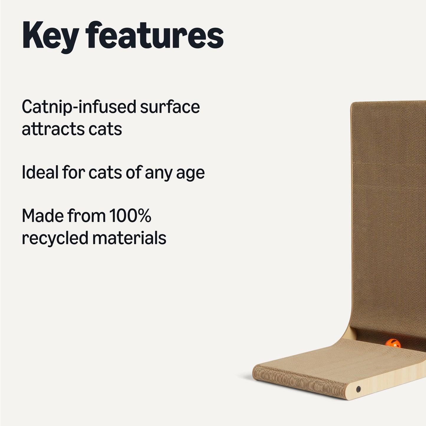 Amazon Basics Cat Scratch Post L-Shaped Cat Scratching Post Catnip