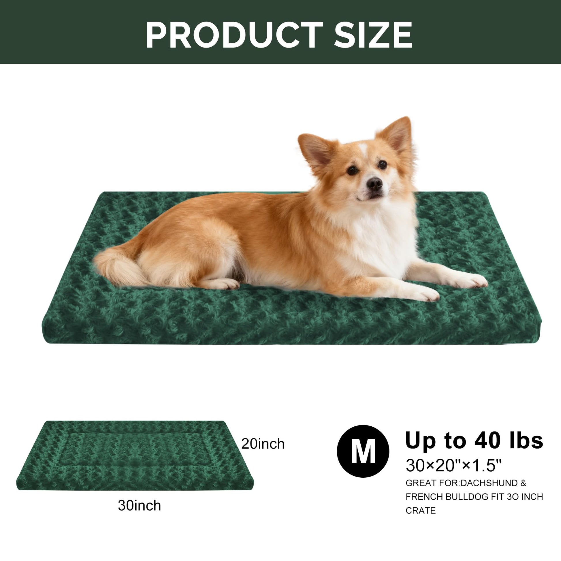 Dog Bed Mat for Small/Medium/Large Dogs Sleeping, Soft, Durable Crate