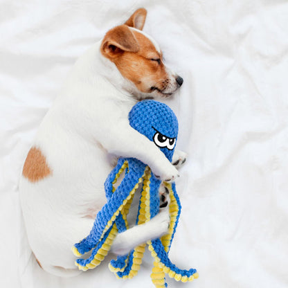 Interactive Dog Toys Octopus, 4 Pack Squeaky Hide And Seek Plush