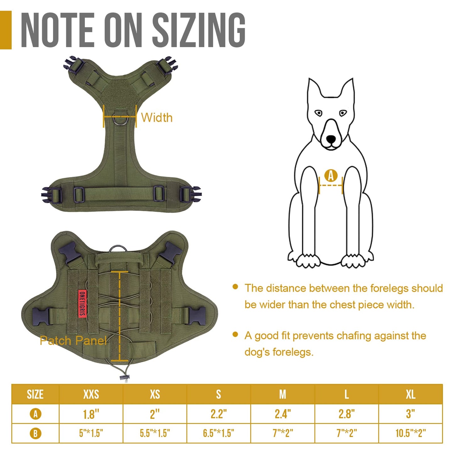 Tactical Dog Harness, Full Body Dog Harness with Handle Heavy Harness