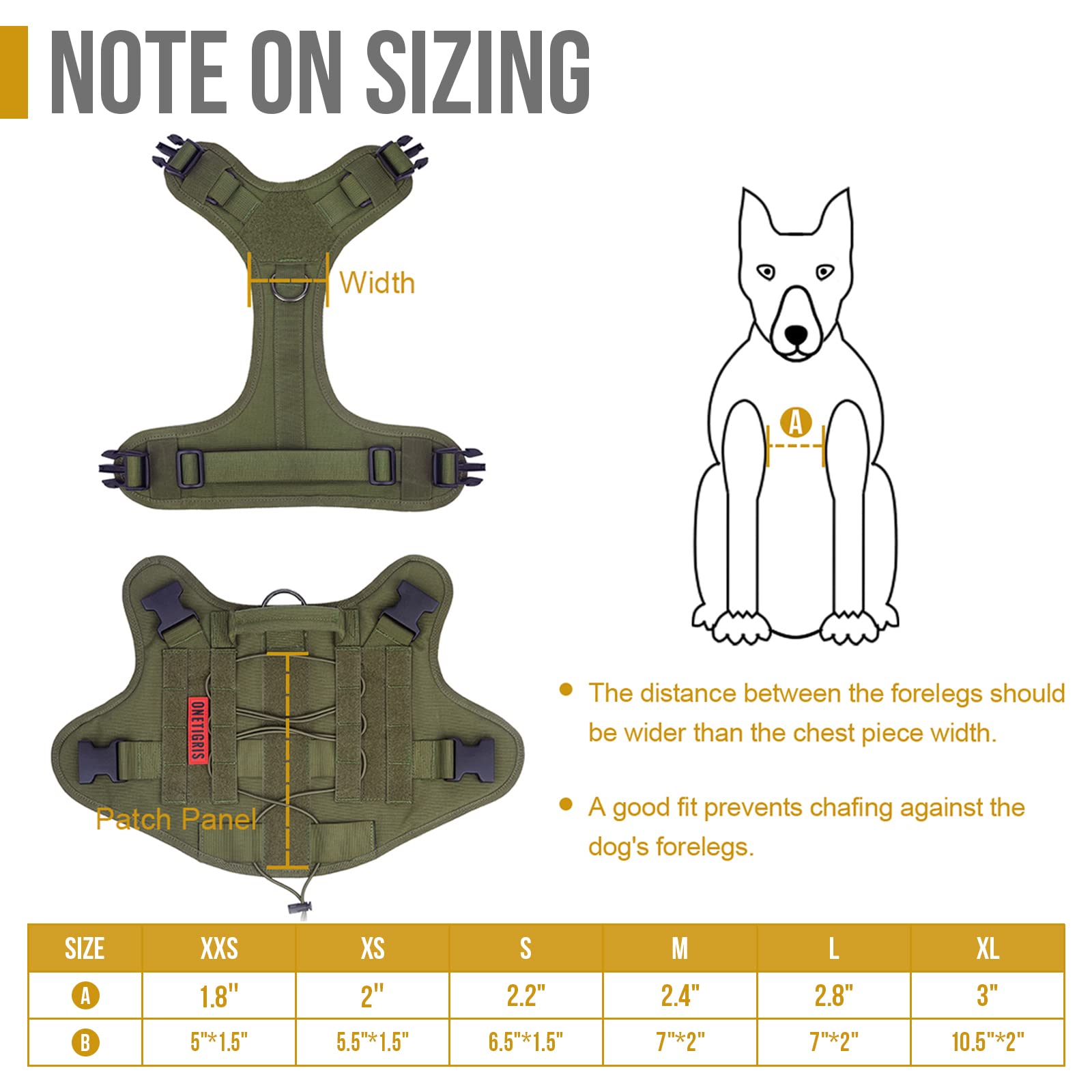 Tactical Dog Harness, Full Body Dog Harness with Handle Heavy Harness