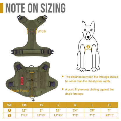 Tactical Dog Harness, Full Body Dog Harness with Handle Heavy Harness
