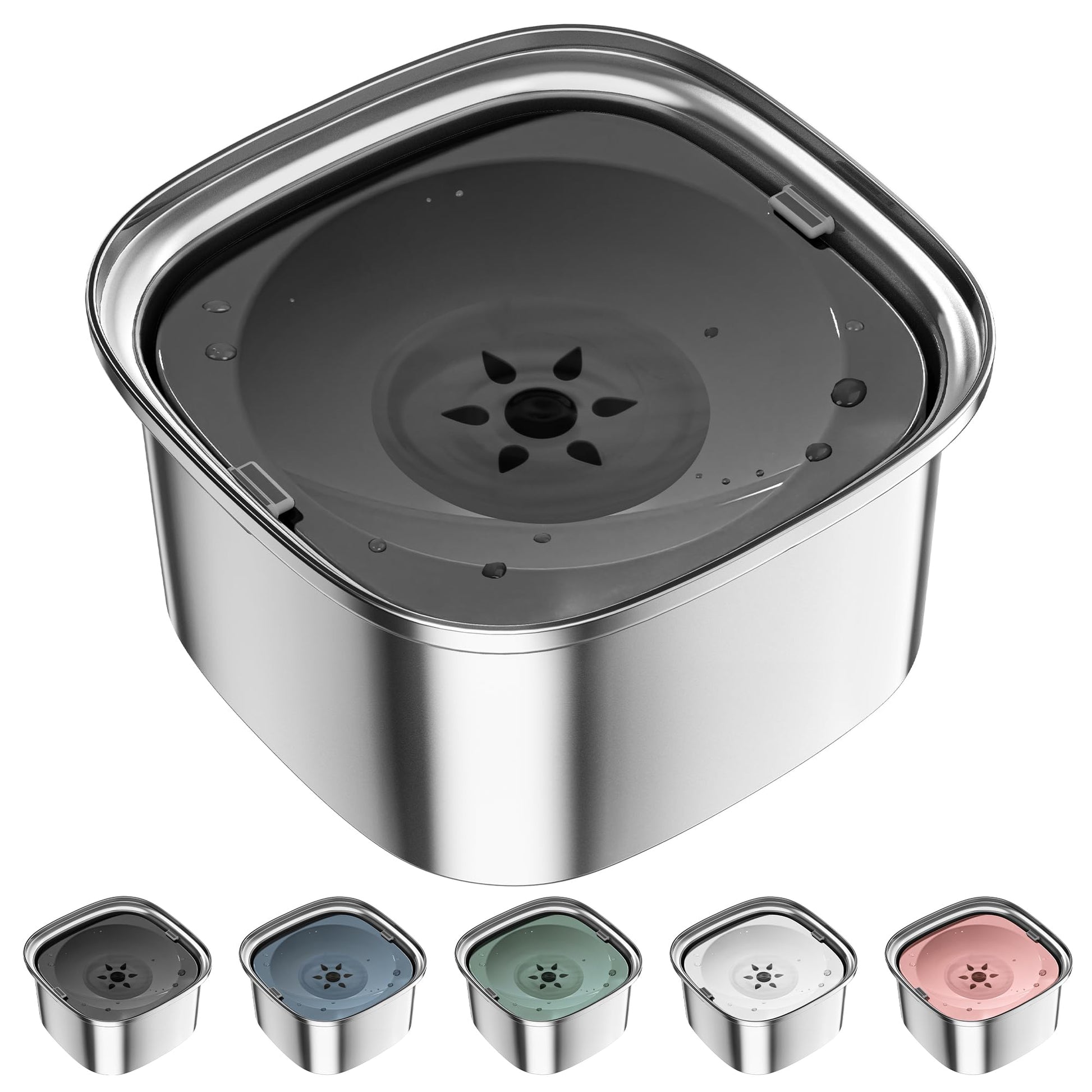 UPSKY Dog Water Bowl Stainless Steel No Spill Large Capacity Dog Bowl