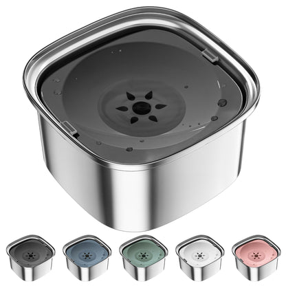 UPSKY Dog Water Bowl Stainless Steel No Spill Large Capacity Dog Bowl