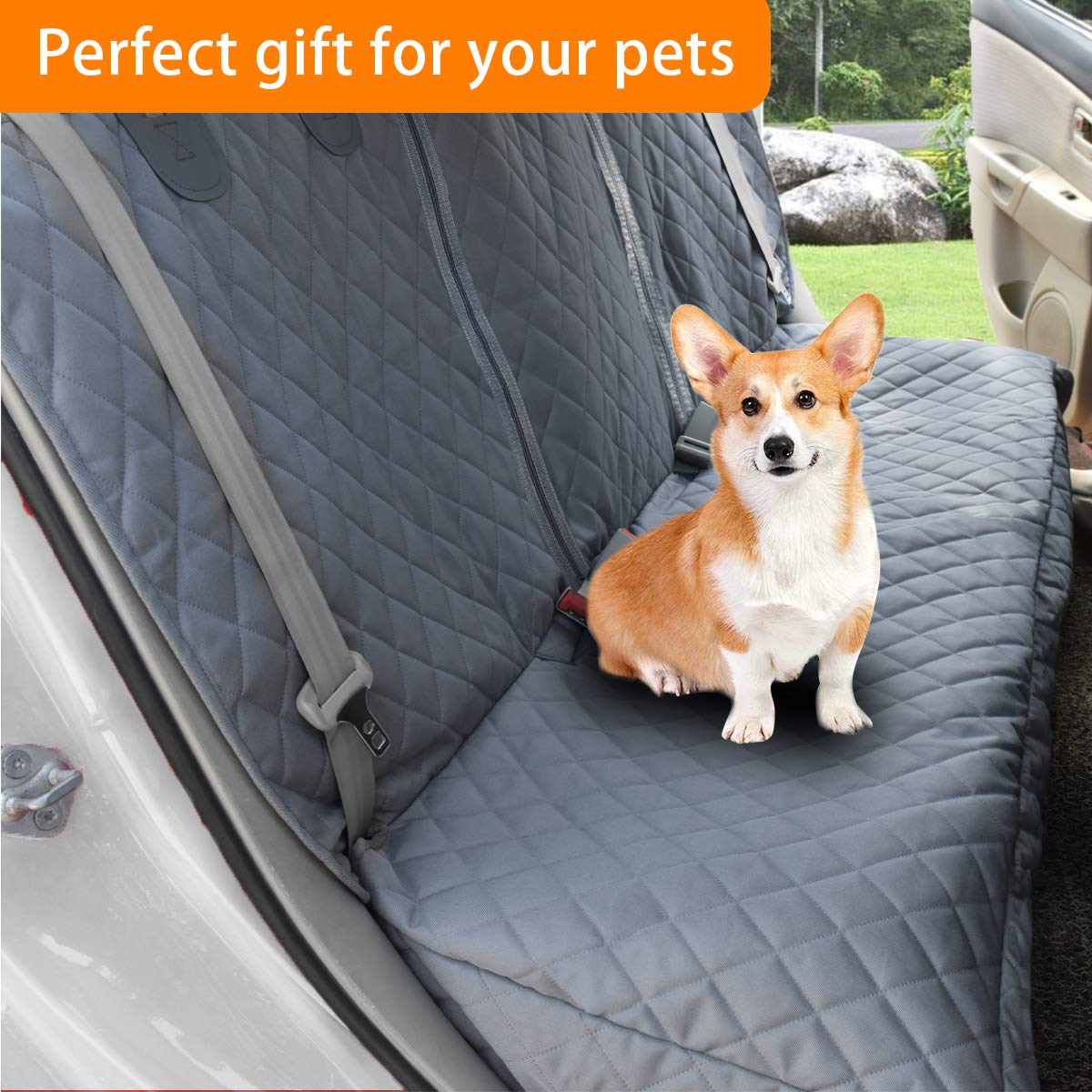 Honest Bench Dog Car Seat Covers with Side Flap,Dog seat Cover