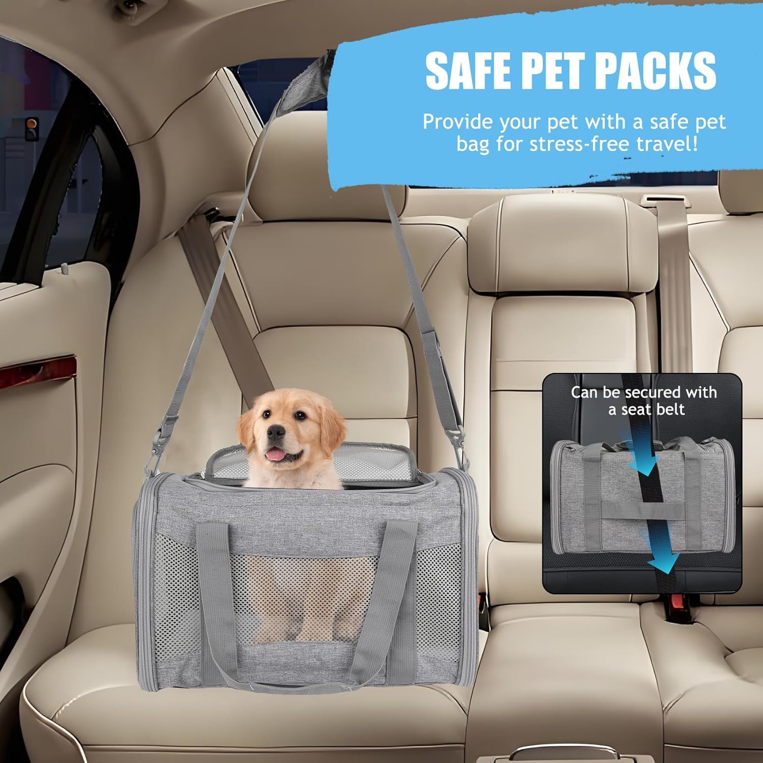 Yipincover Cat Carrier, Soft-Sided Airline Approved Pet Carrier