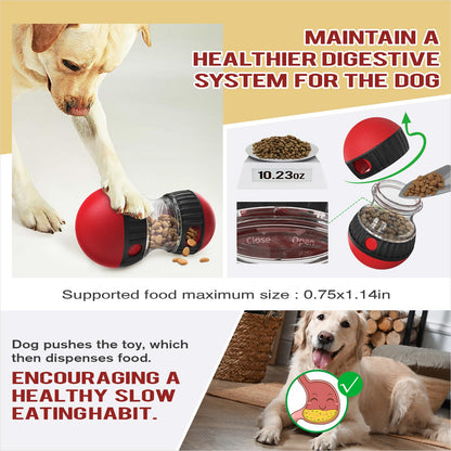 BSISUERM Dog Food Dispensing Puzzle Toy Adjustable Treat Ball