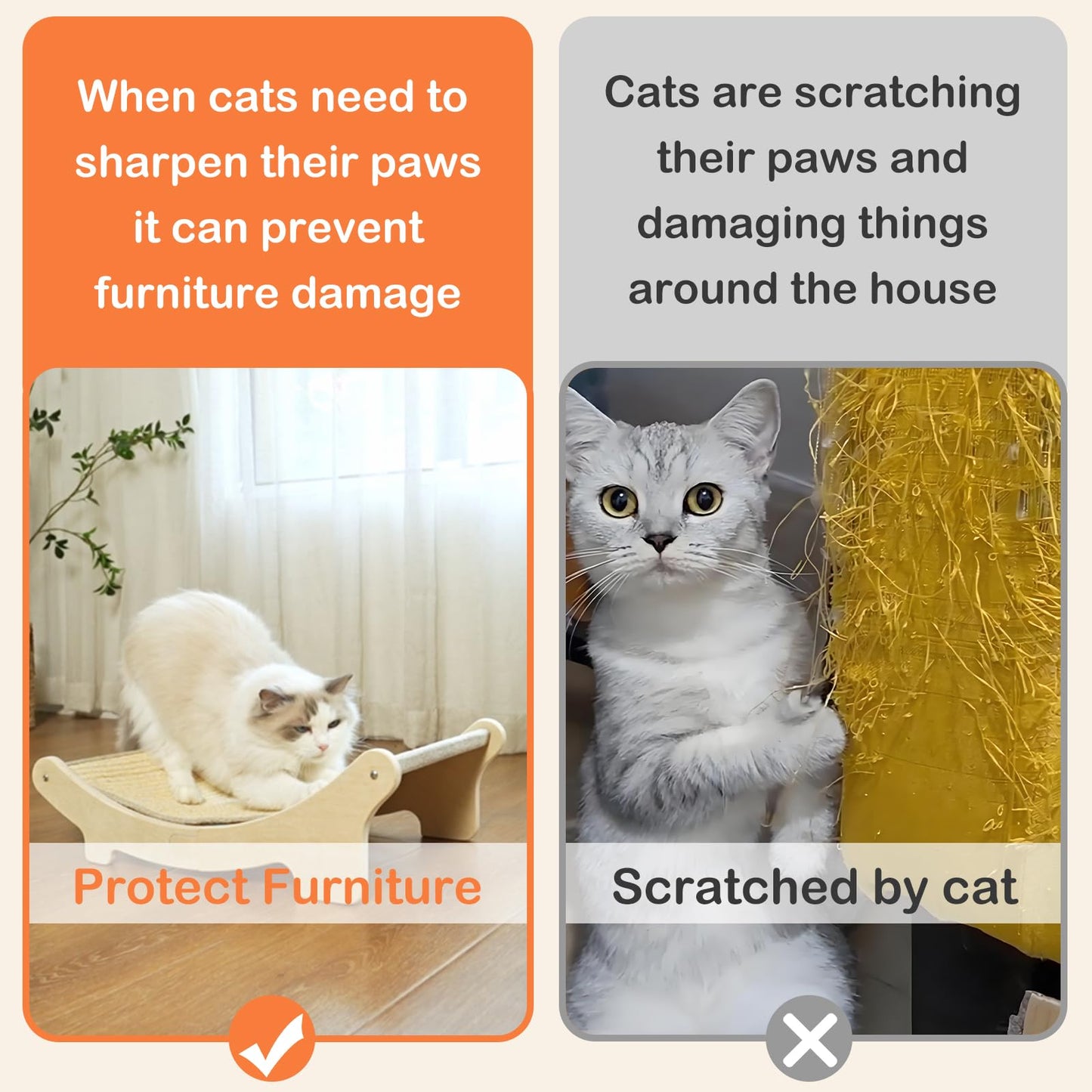 UUig Cat Scratcher Sisal Cat Scratching Bed Cat Scratch Scratcher