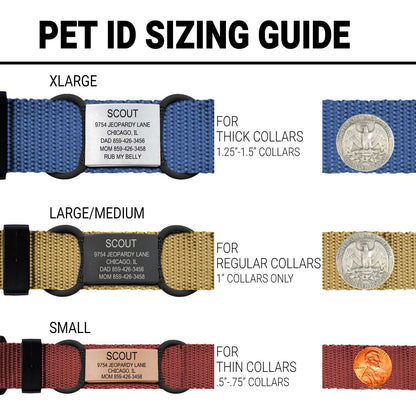 Personalized Dog Tags by ROAD iD, Silent Durable, Jingle-Free Collar
