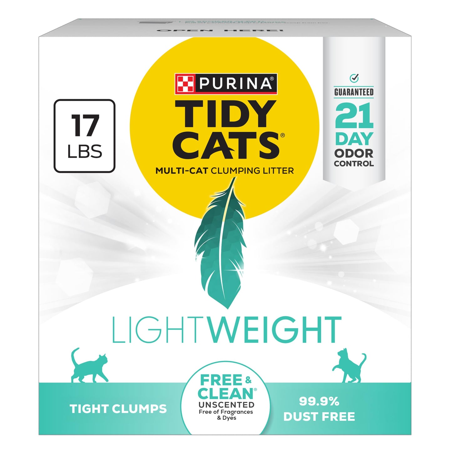 Purina Tidy Cats LightWeight Free and Clean Unscented, Multi-Cat Box