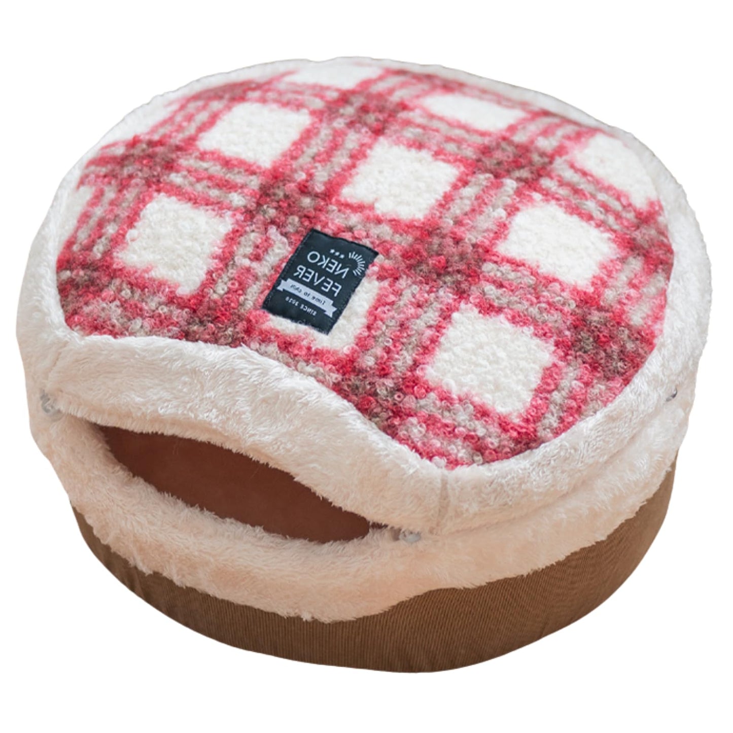 Cat Cave Bed Enclosed Self Warming Hideaway with Detachable Lid Mat