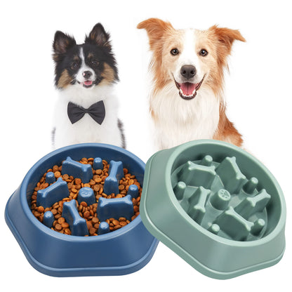 UPSKY 2PCS Slow Feeder Dog Bowl Anti-Chocking Slower Feeding Puzzle
