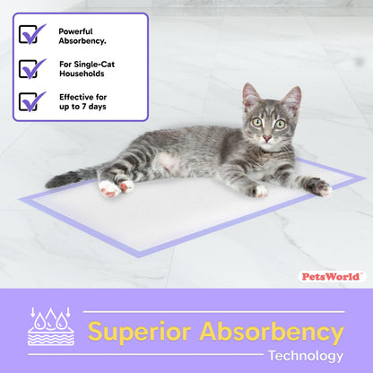 PetsWorld Universal Fit Cat Pad Refills for Litter Box, Unscented Box