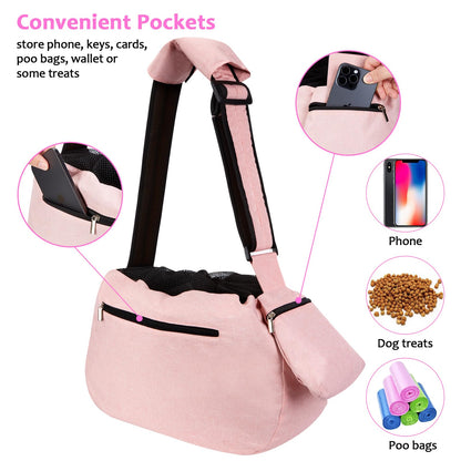 Ownpets Pet Dog Sling Carrier Bag Adjustable Padded Strap Dog Hand Bag